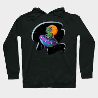 Alien Ufo in Space Dj Hoodie